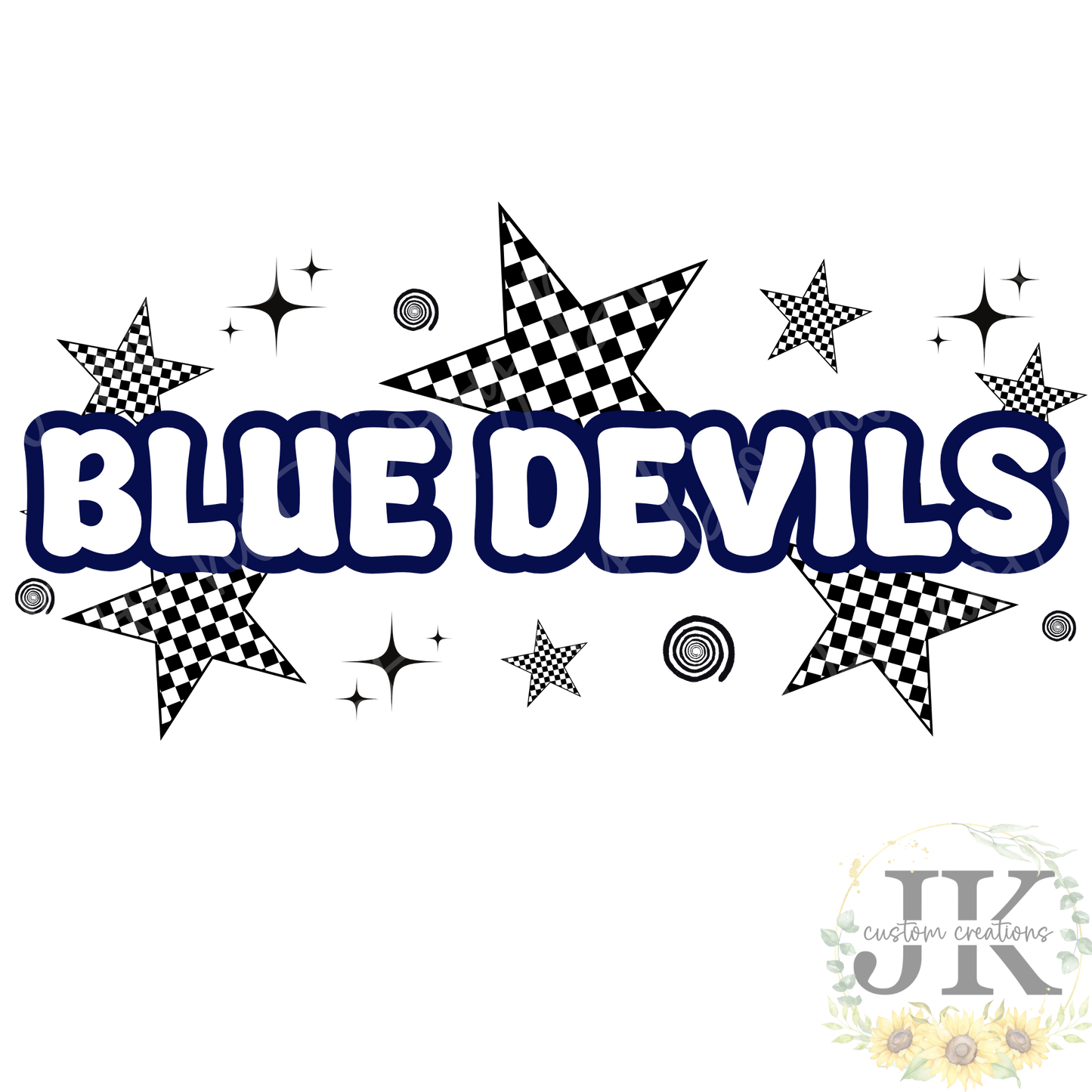 Checkered Star Blue Devils