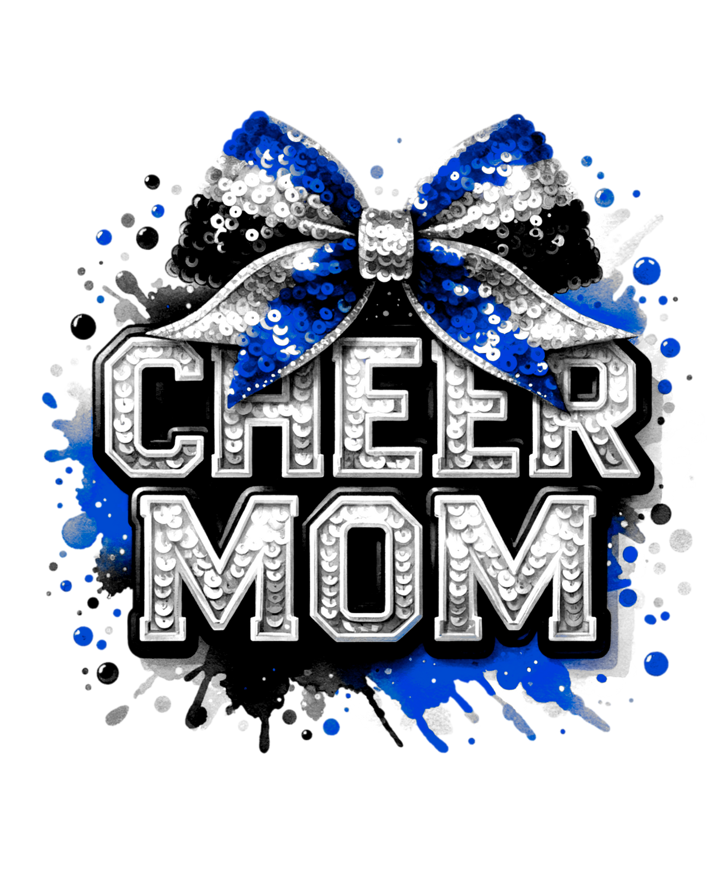 Cheer Mom Blue and Silver