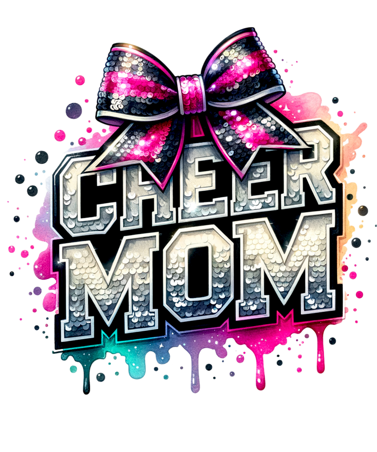 Cheer Mom Pink and Silver