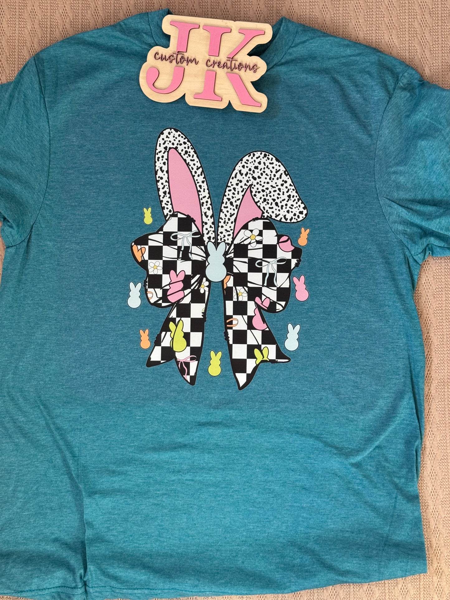Checker Bunny Bow