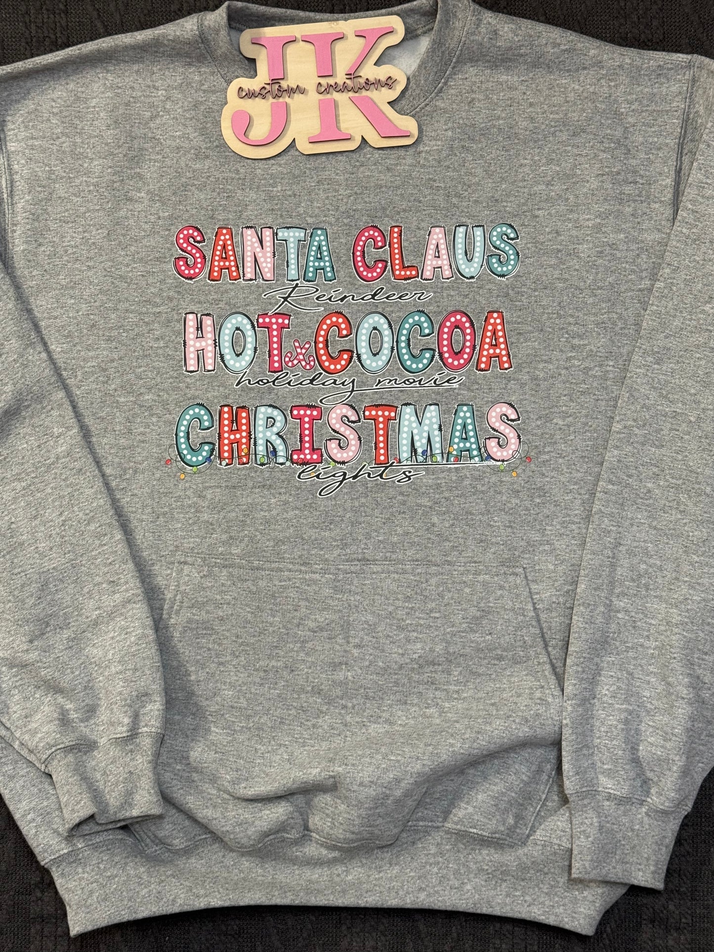 Santa, Hot Cocoa, Christmas Lights