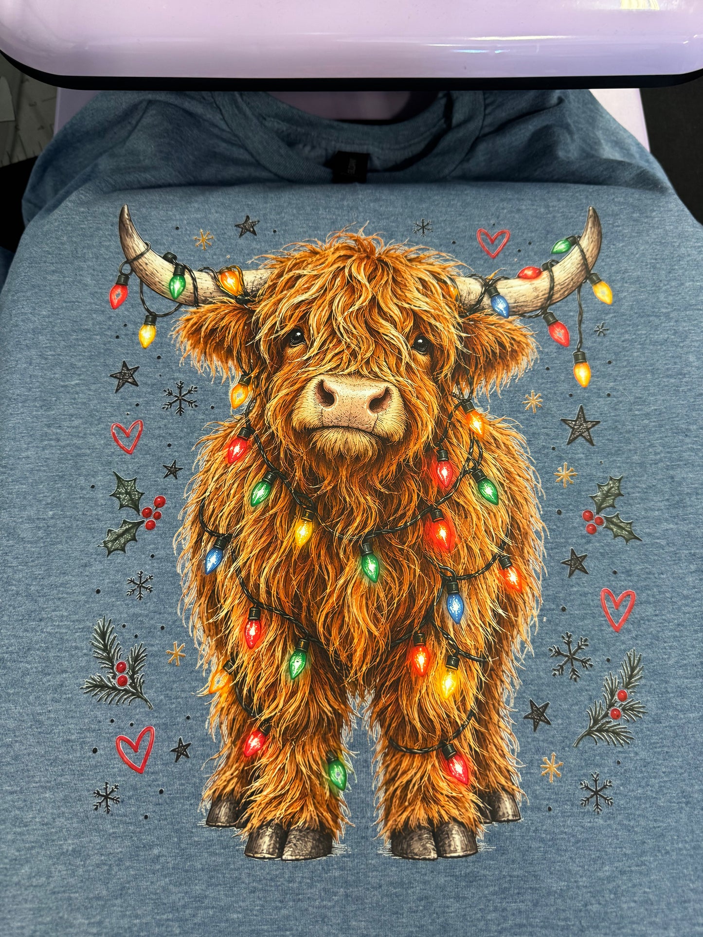 All Lit Up Highland Cow