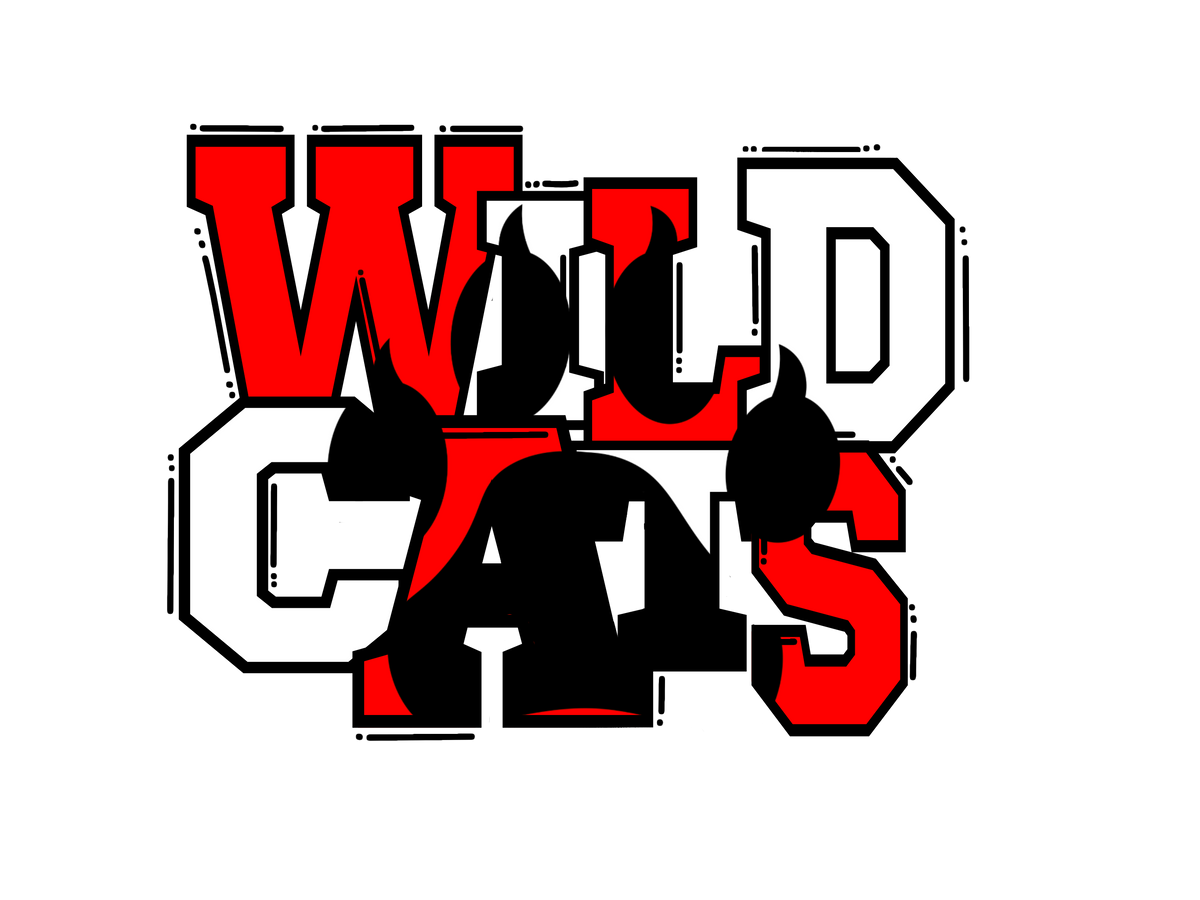 Red Wildcats with Paw Print
