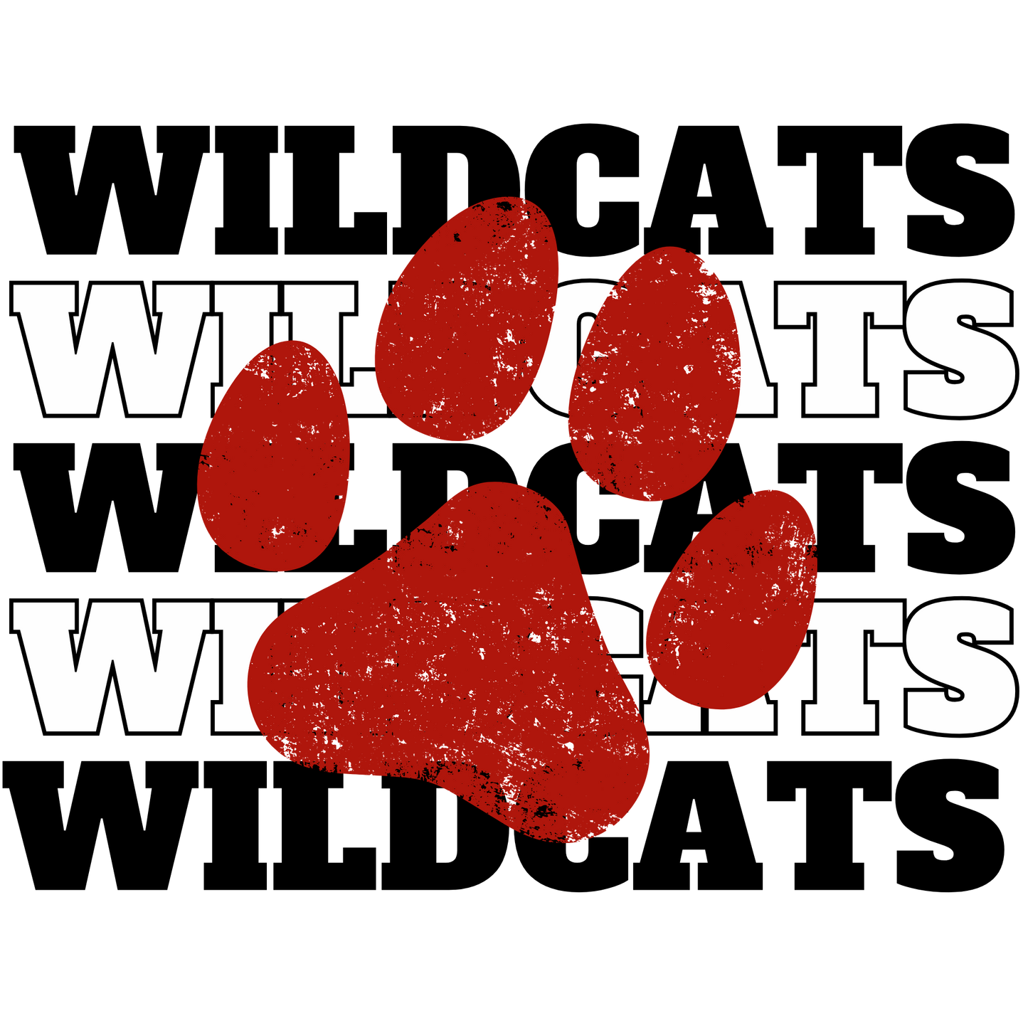 Wildcats with Paw Print