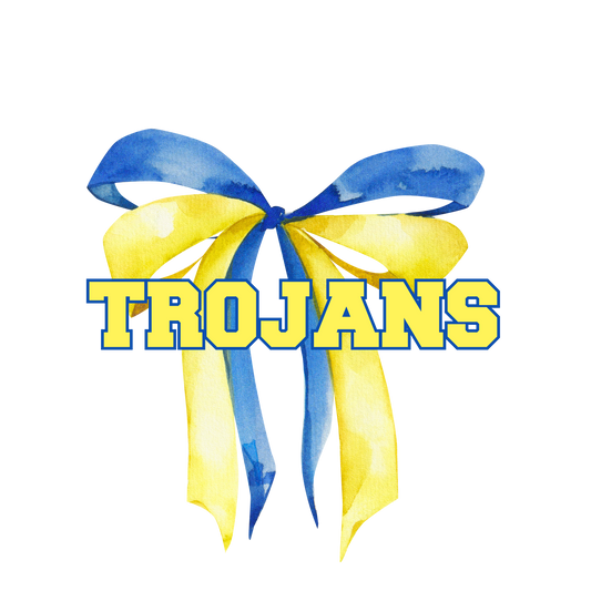 Blue and Yellow Bow - Trojans