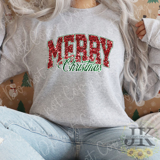 Merry Christmas, Faux Glitter