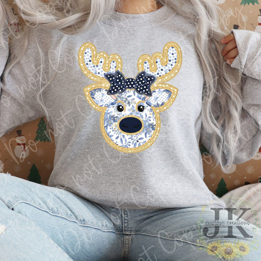 Applique Reindeer, Christmas Deer