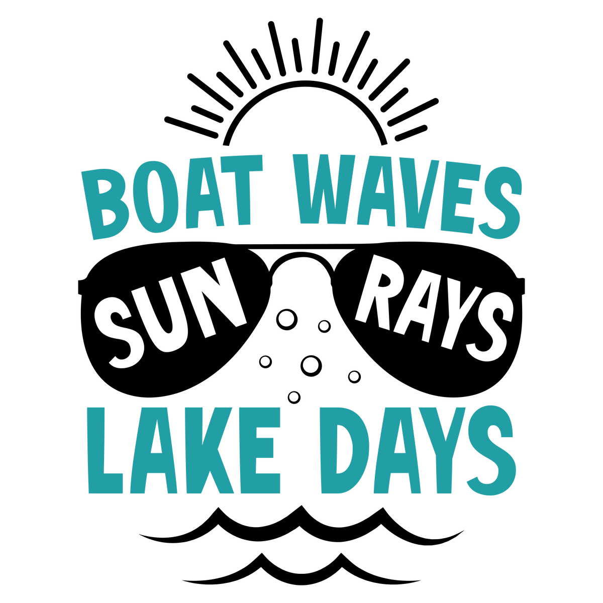 Boat Waves, Sun Rays, Lake Days