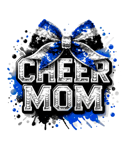 Cheer Mom Blue and Silver