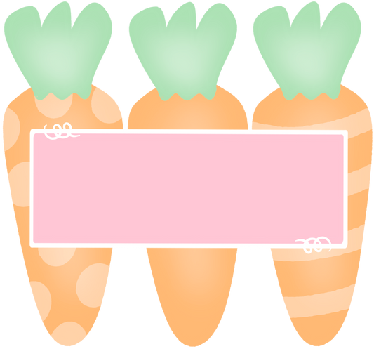 Carrots with Name for Little Girls