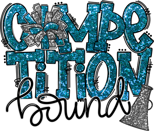 Blue Glitter Competition Bound