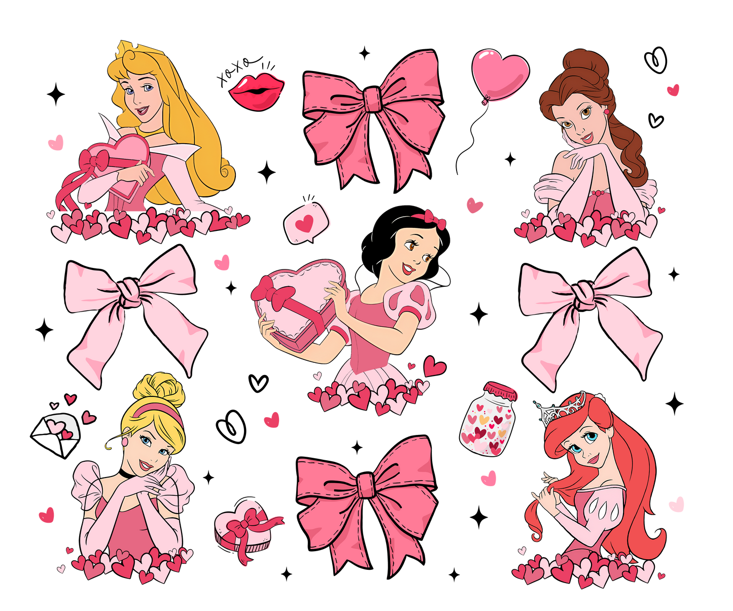 Girls and Bows Valentine for Kids