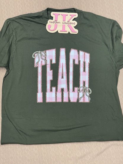 Pink Checkered Teach