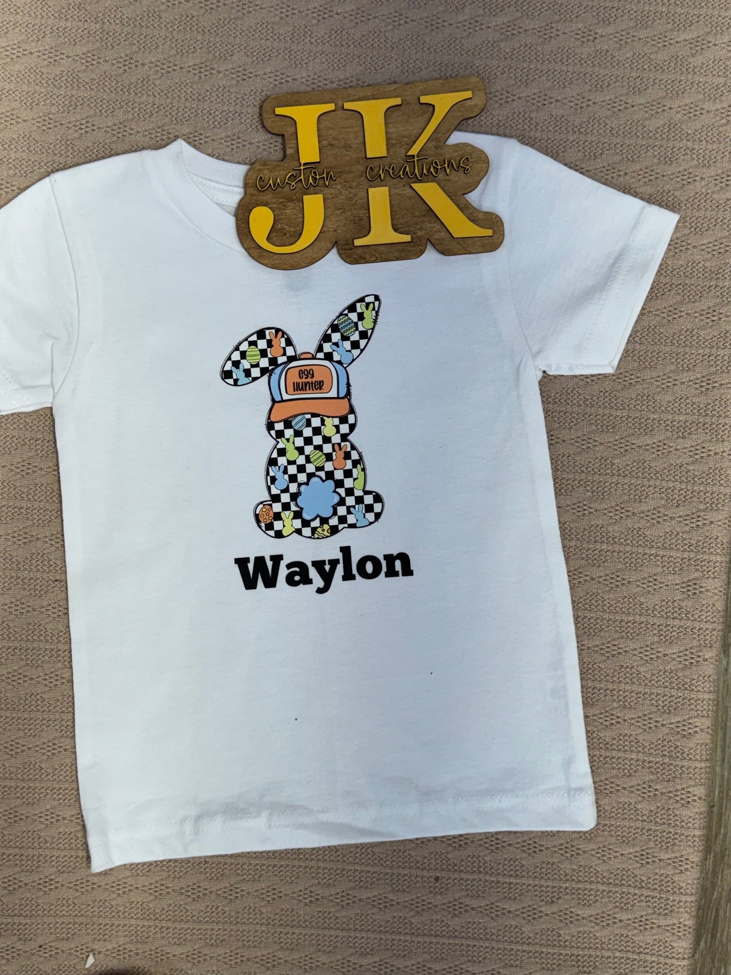 Checkered Bunny for Little Boys