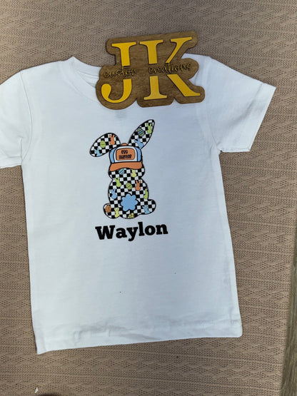 Checkered Bunny for Little Boys