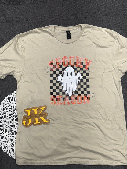 Spooky Season Checkered Ghost