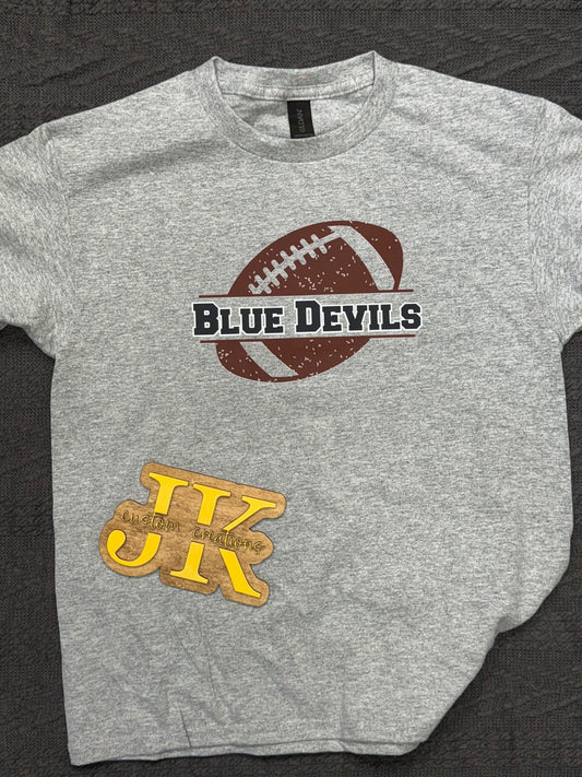 Blue Devils Football Distressed