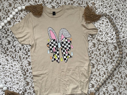 Checker Bunny Bow