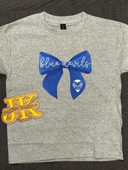 Dainty Blue Devils Bow for Kids