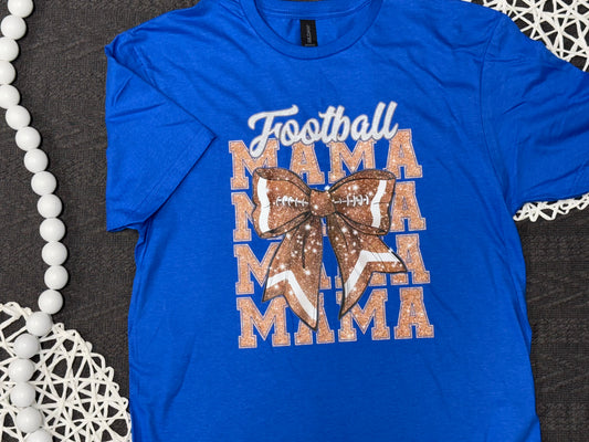 Football Mama with Glitter