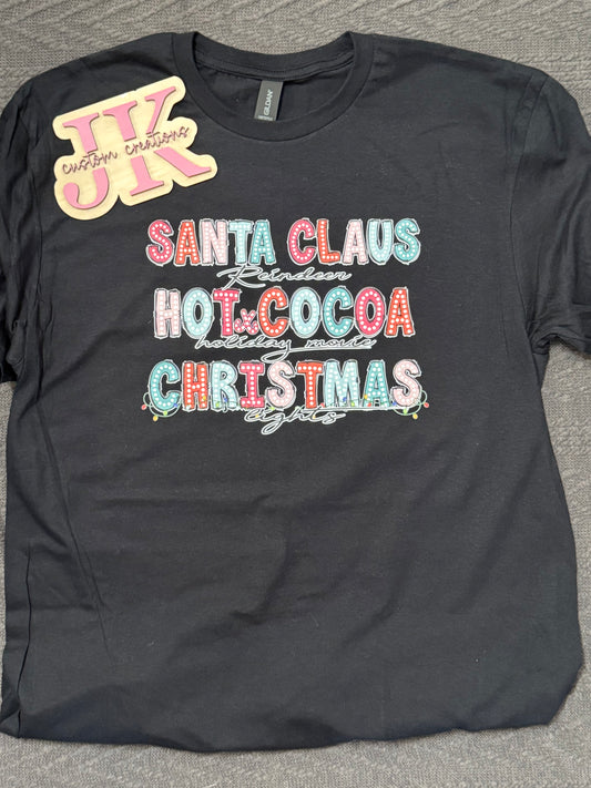 Santa, Hot Cocoa, Christmas Lights