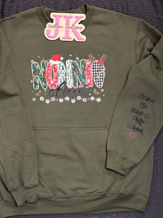 Nonnie Claus Pocket Crewneck