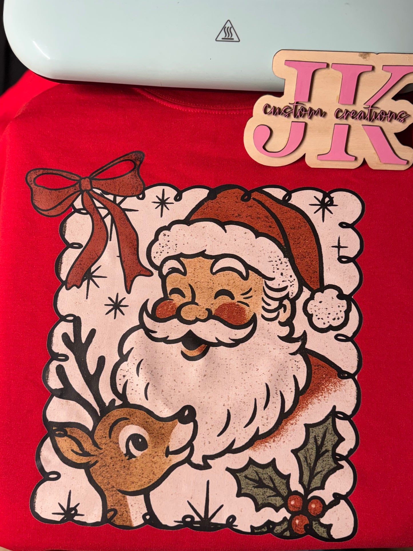 Vintage Santa and Reindeer