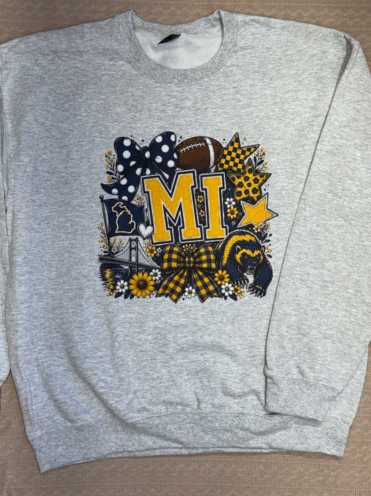 Blue and Gold Football Collage