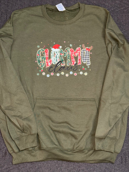 Glamma Claus Pocket Crewneck