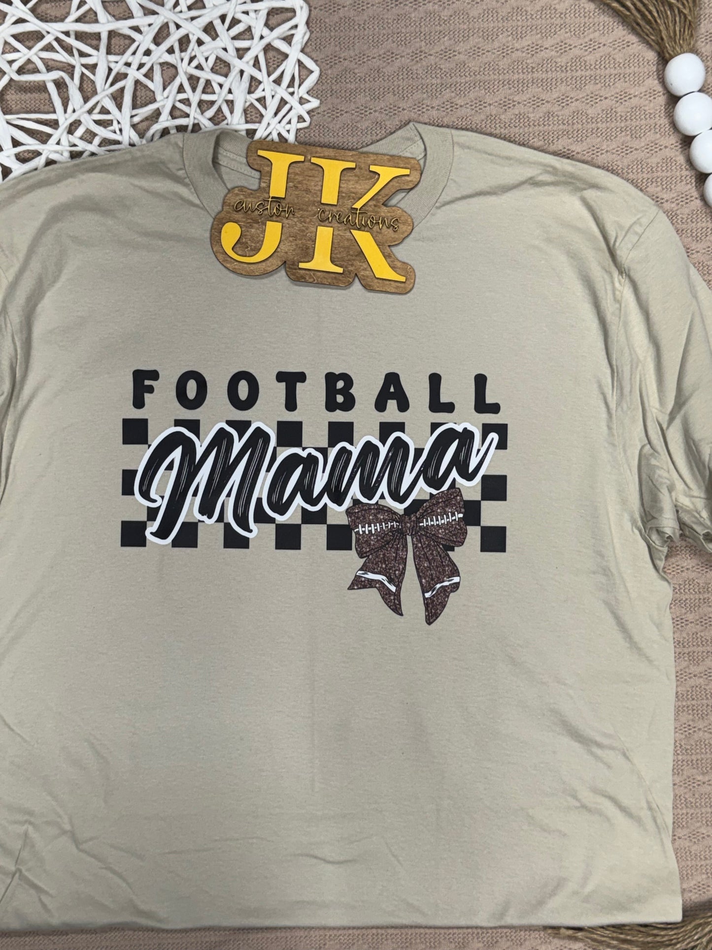 Checkered Football Mama