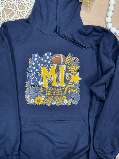 Blue and Gold Football Collage