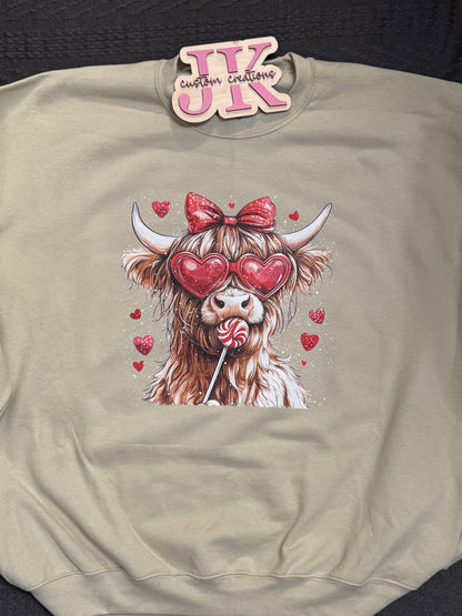 Highland Cow Valentine's Day