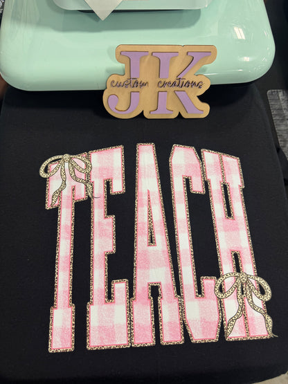Pink Checkered Teach