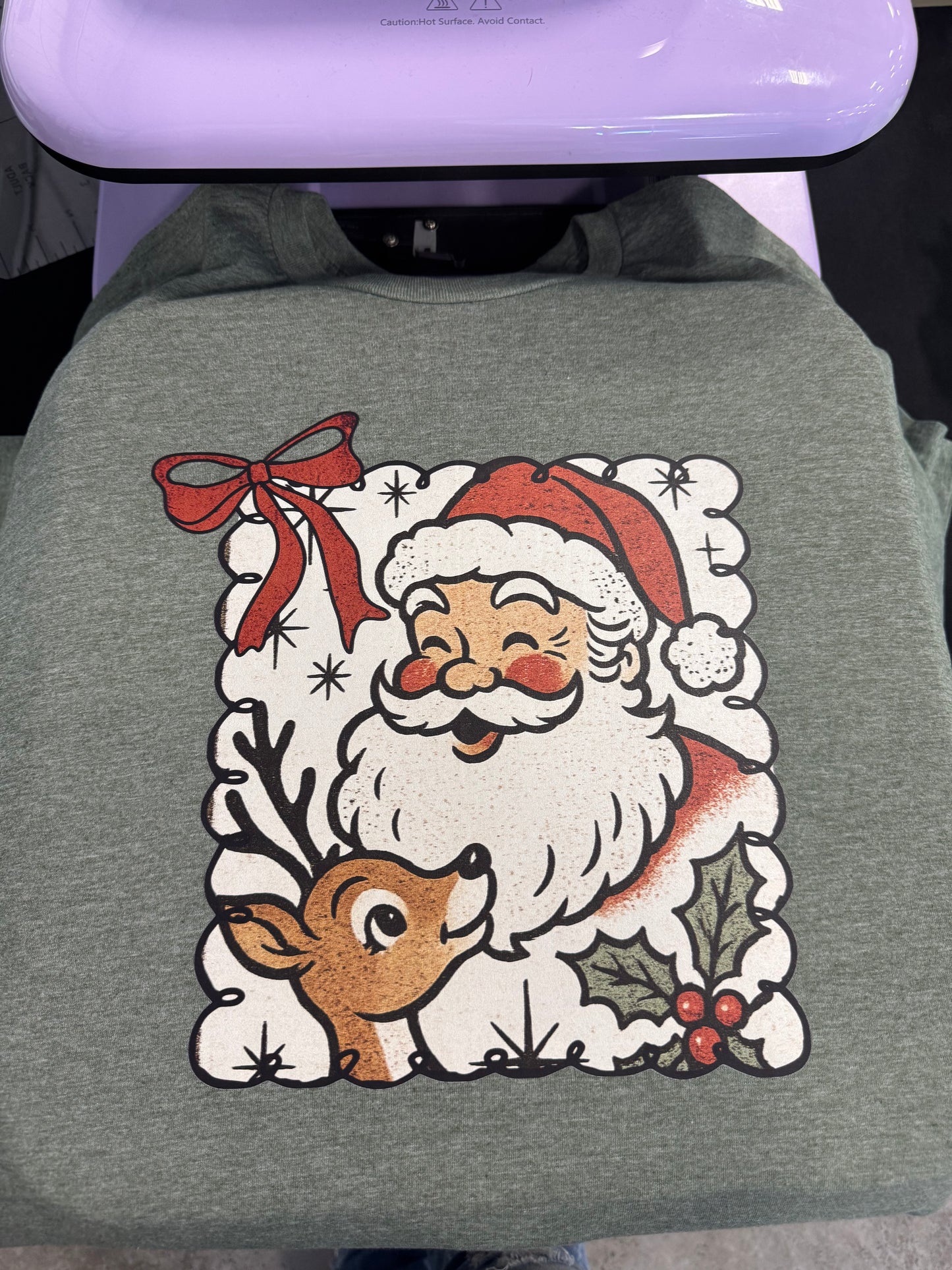 Vintage Santa and Reindeer