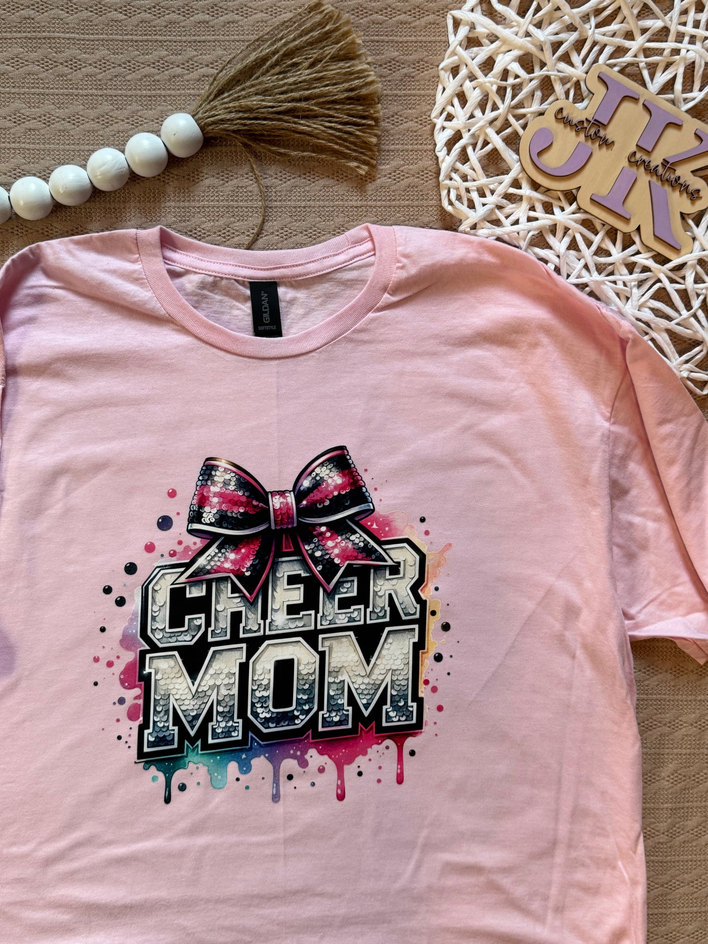 Cheer Mom Pink and Silver