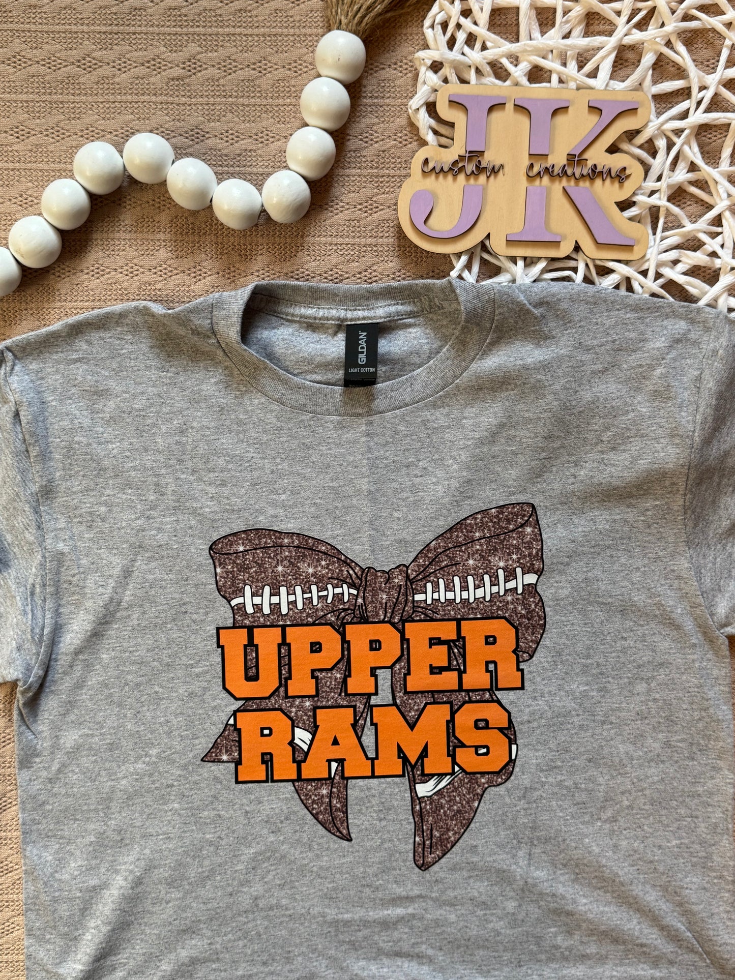 Upper Rams Football Bow for Kids