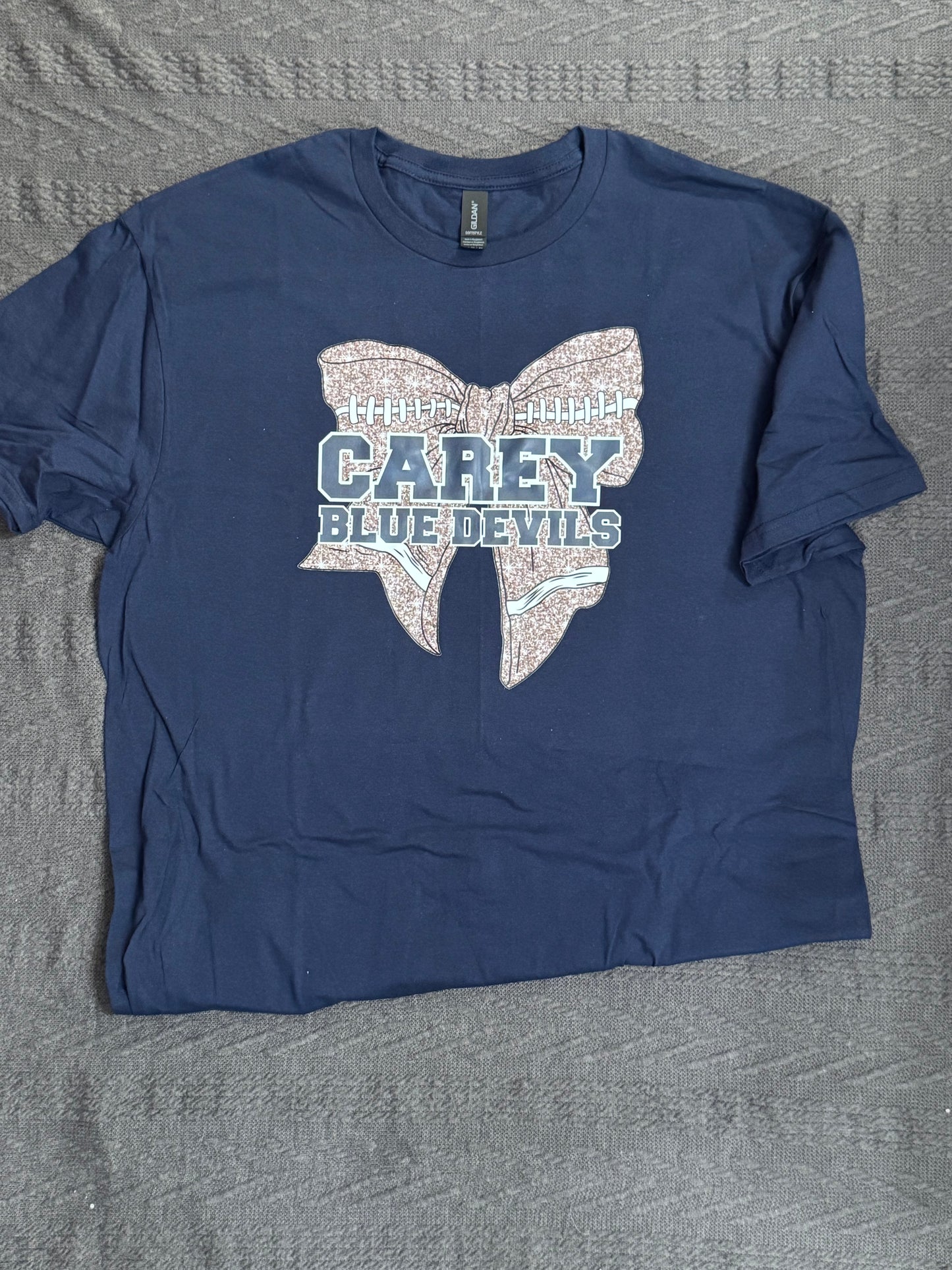 Carey Blue Devils Football Bow