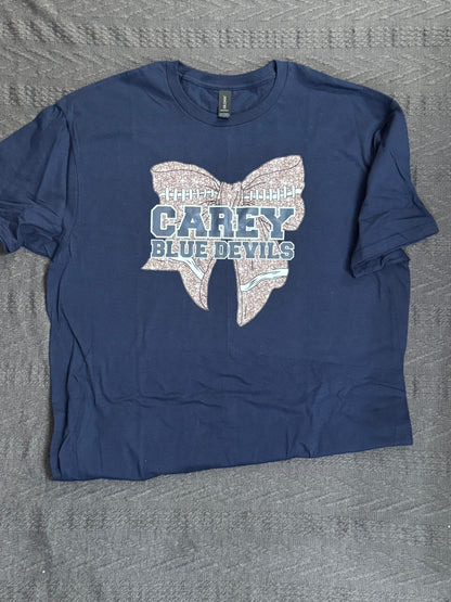Carey Blue Devils Football Bow