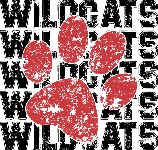 Wildcats Distressed with Paw