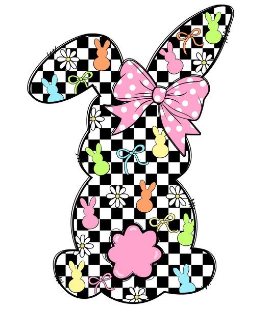 Checkered Bunny for Little Girls