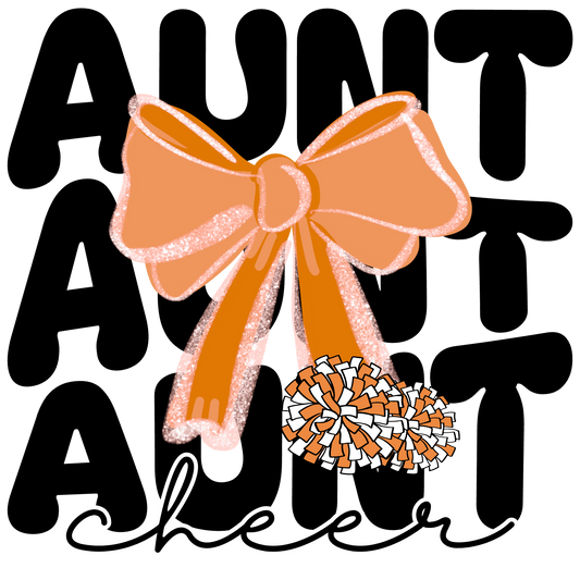 Cheer Aunt with Orange Bow
