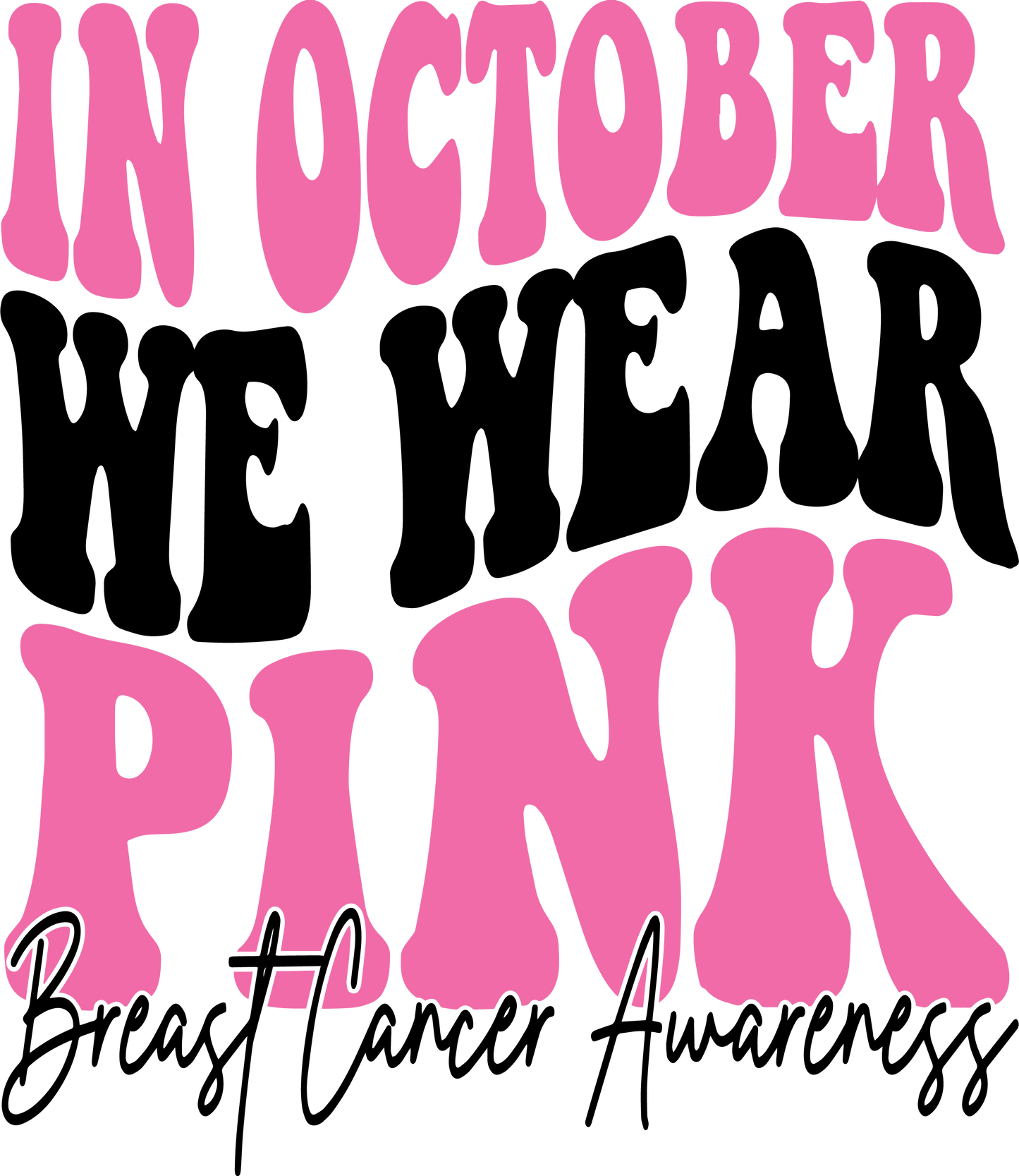October is for Pink Ribbons without Glitter