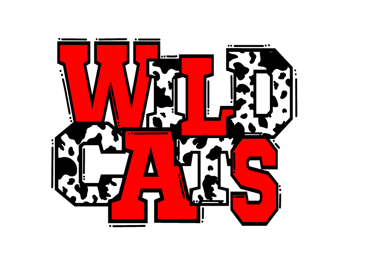 Red Wildcats with Cow Print